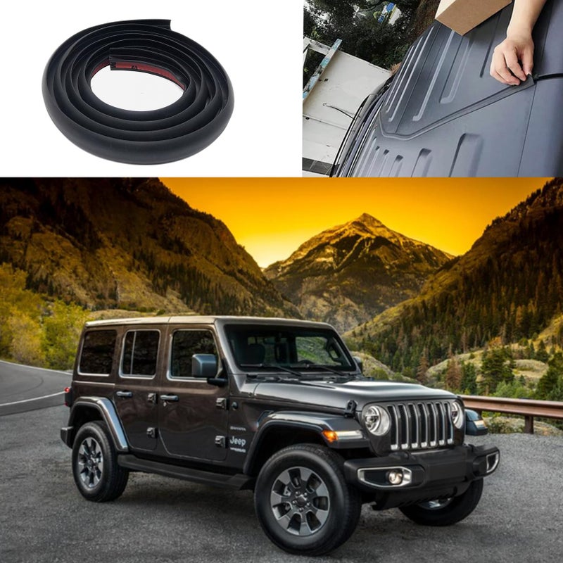Gihdfer Hard Top Rubber Seal for 2007-2022 Wrangler JL JLU JK JKU Noise Reduction Kit, Roof Flow Seal Strip,Waterproof Silicone Strip (2PCS) - Image 4